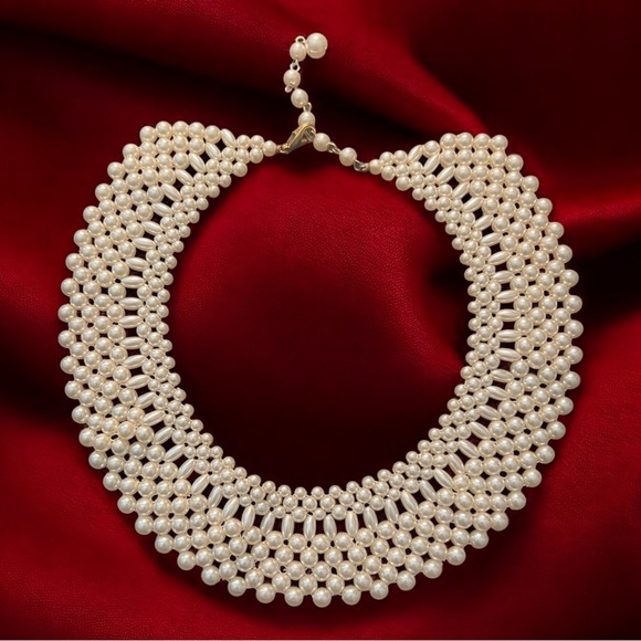 Jewelry - Vintage Pearl Collar Choker | Hollywood Era Fashion | Bridal Wedding Jewelry